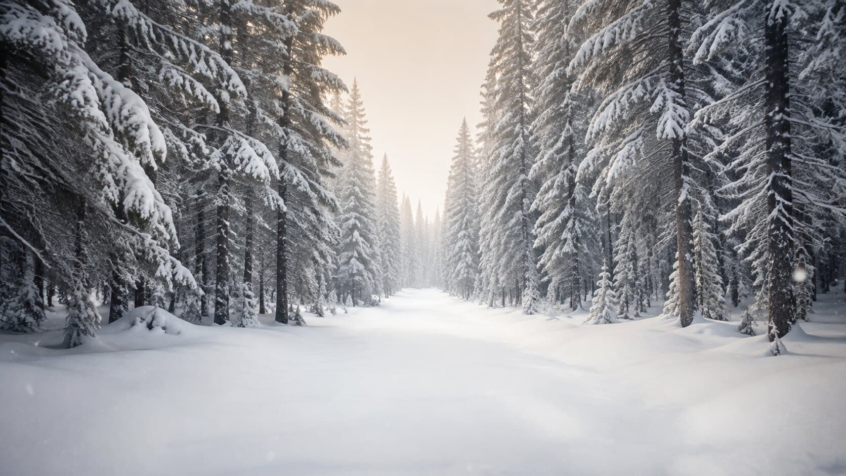 Snow-Covered Pine Forest