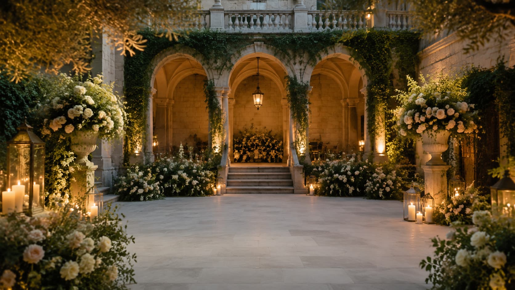 Wedding Editorial Courtyard