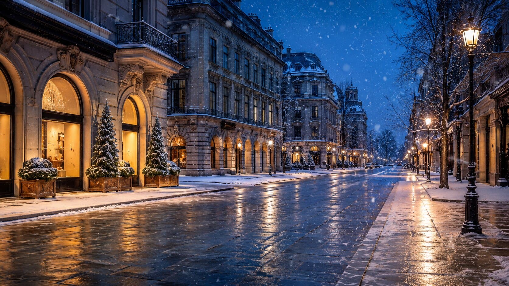 Winter City Snowfall